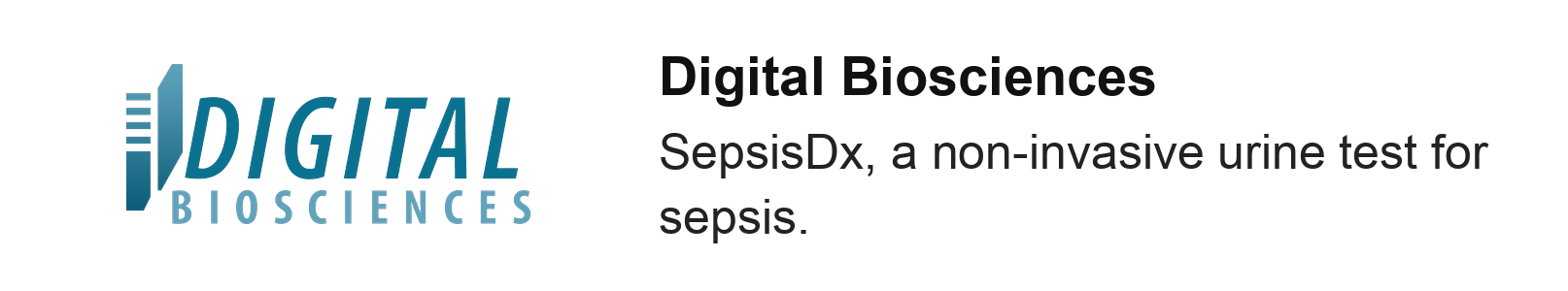 Digital Biosciences — SepsisDx, a non-invasive urine test for sepsis